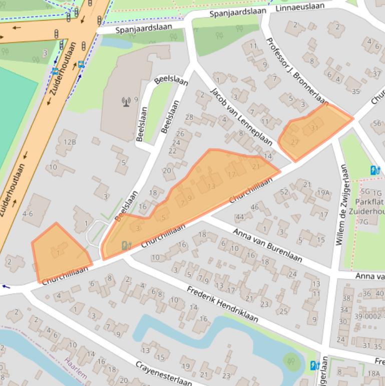 Kaart van postcodegebied 2012RM.