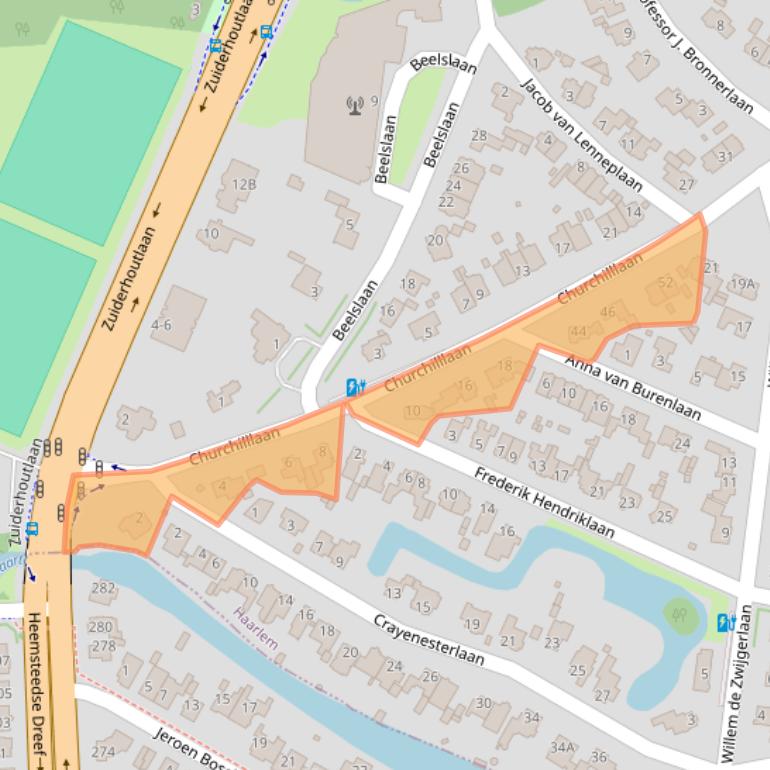 Kaart van postcodegebied 2012RP.