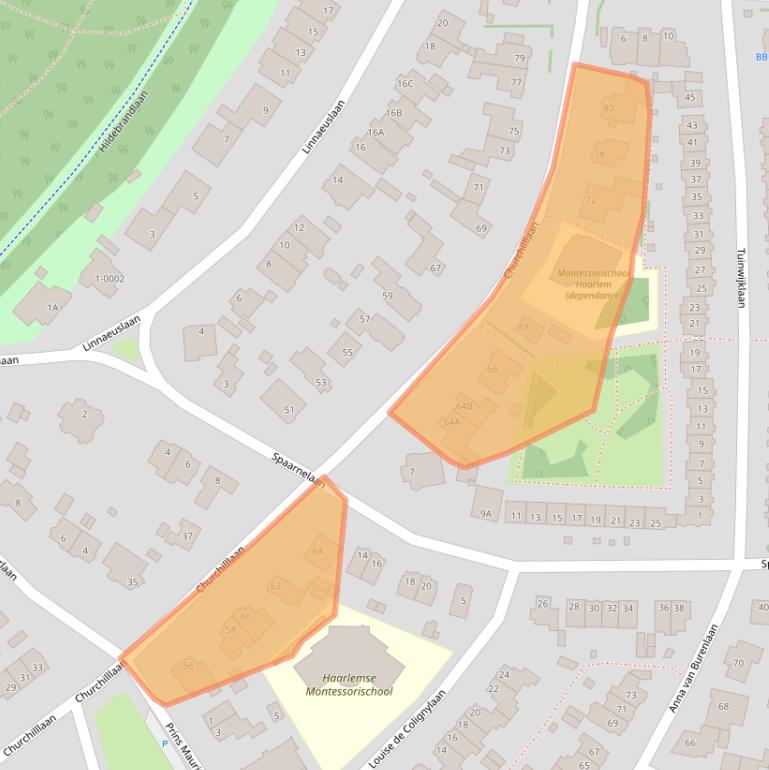 Kaart van postcodegebied 2012RR.