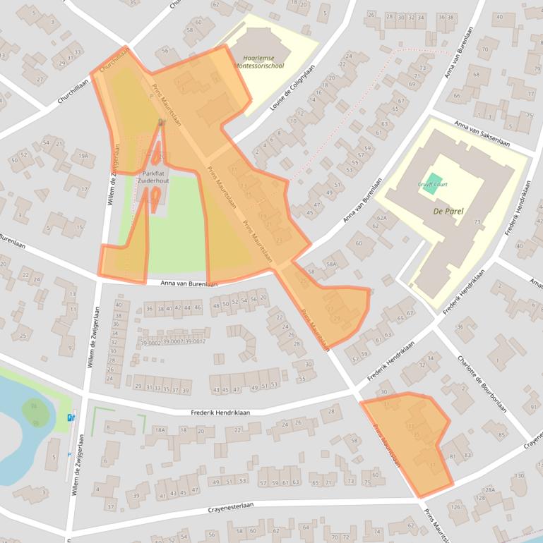 Kaart van postcodegebied 2012SN.