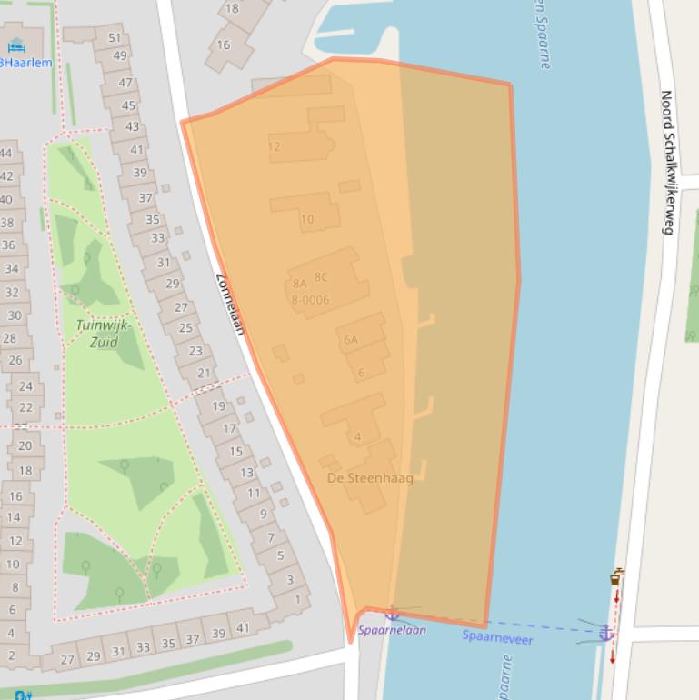 Kaart van postcodegebied 2012TC.