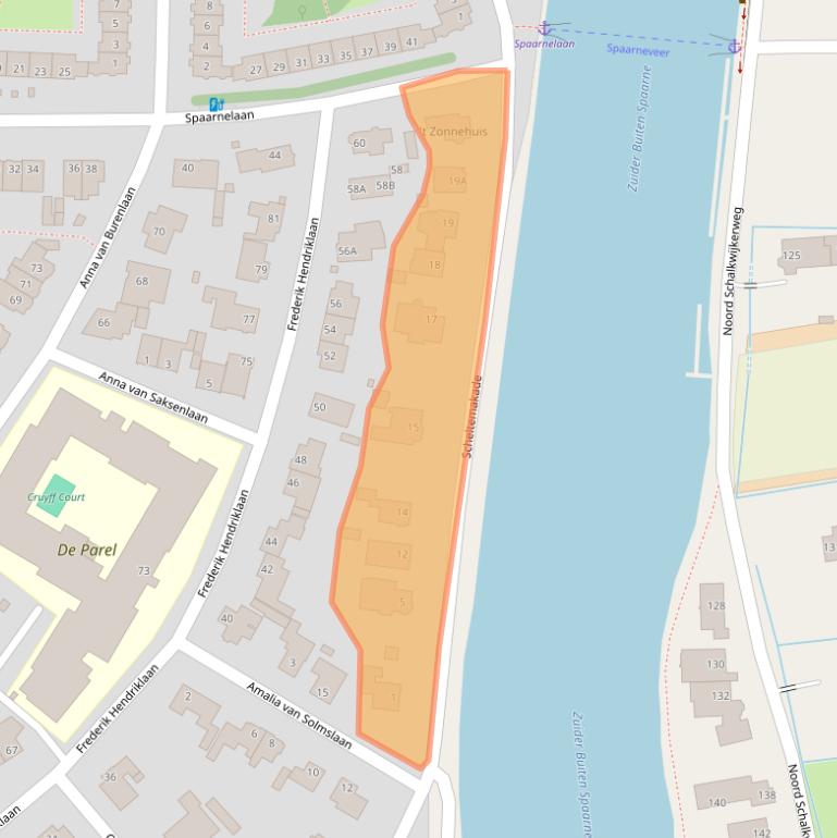 Kaart van postcodegebied 2012TD.