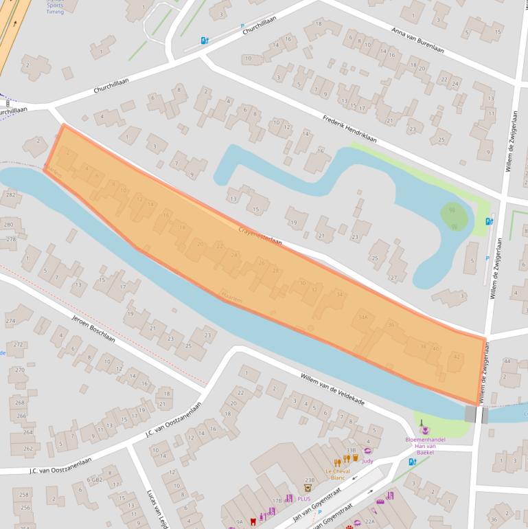 Kaart van postcodegebied 2012TK.