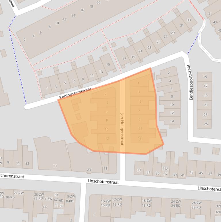 Kaart van postcodegebied 2012VC.