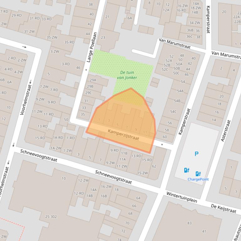 Kaart van postcodegebied 2012VX.