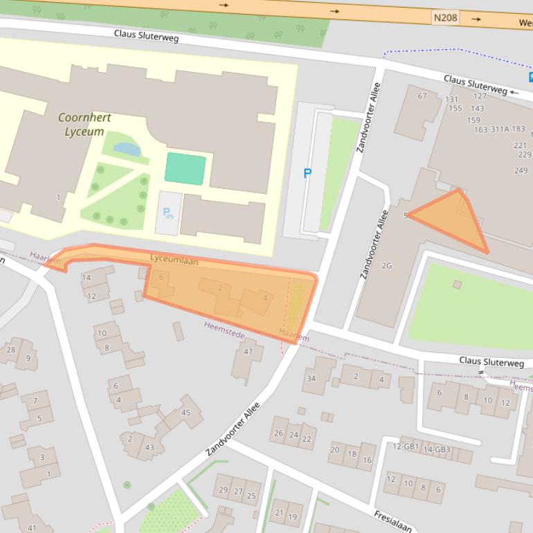 Kaart van postcodegebied 2012WB.