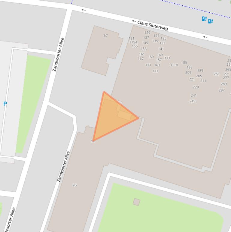 Kaart van postcodegebied 2012WD.