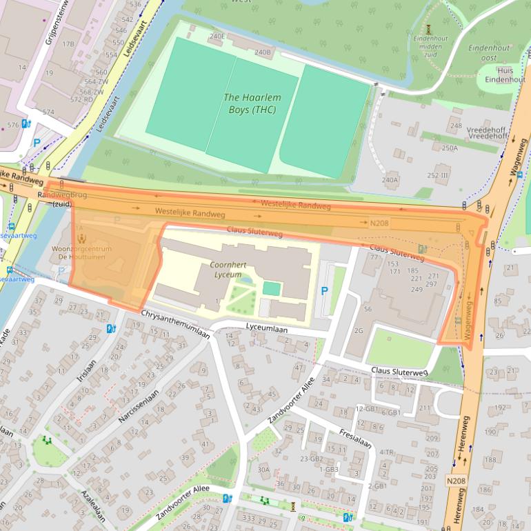 Kaart van postcodegebied 2012WV.