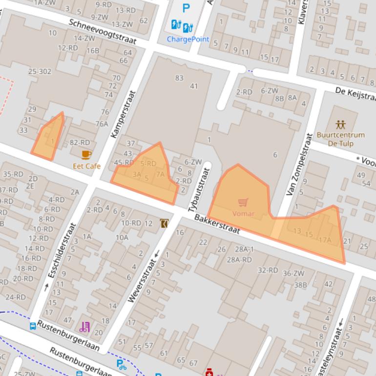 Kaart van postcodegebied 2012ZG.