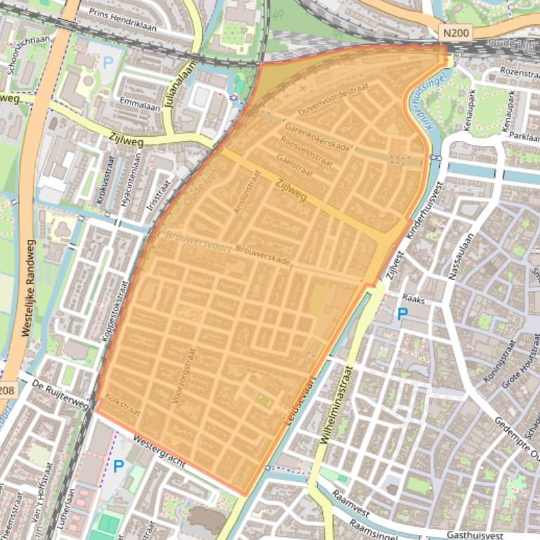 Kaart van postcodegebied 2013.