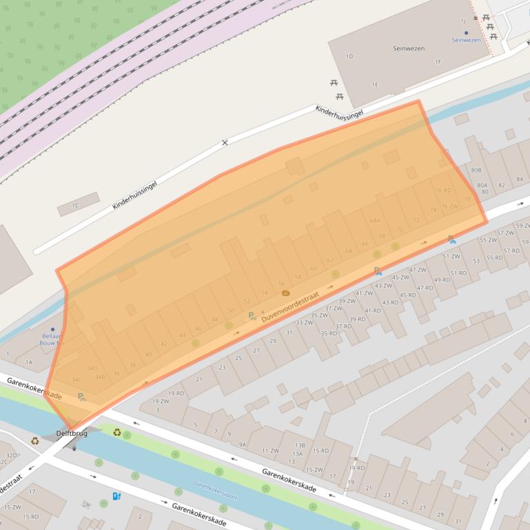 Kaart van postcodegebied 2013AG.