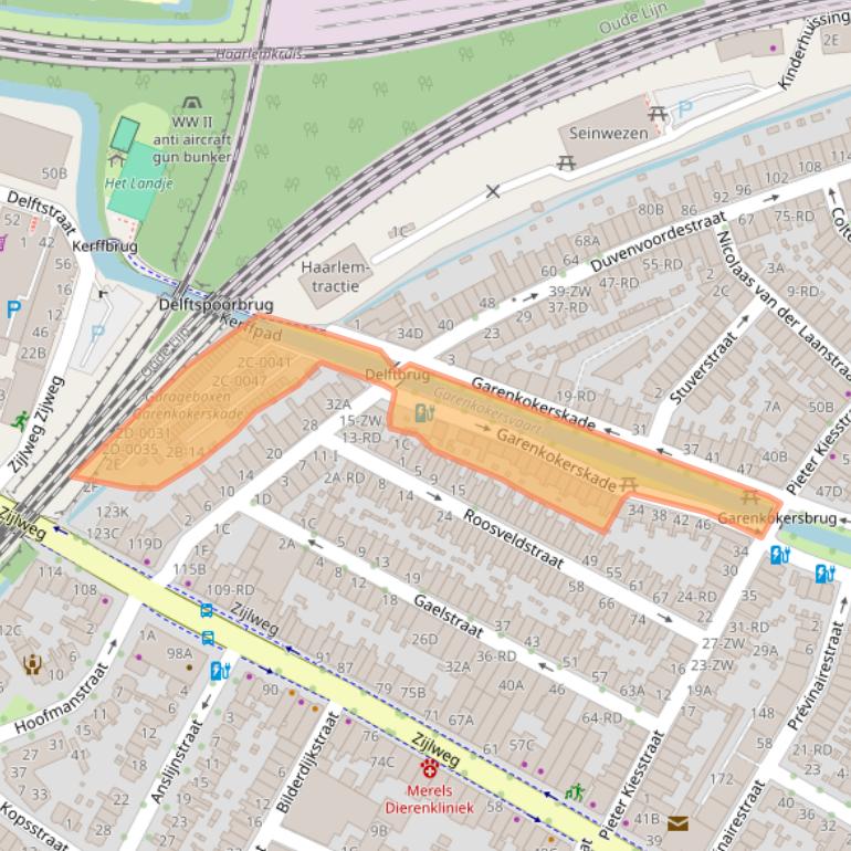 Kaart van postcodegebied 2013AM.