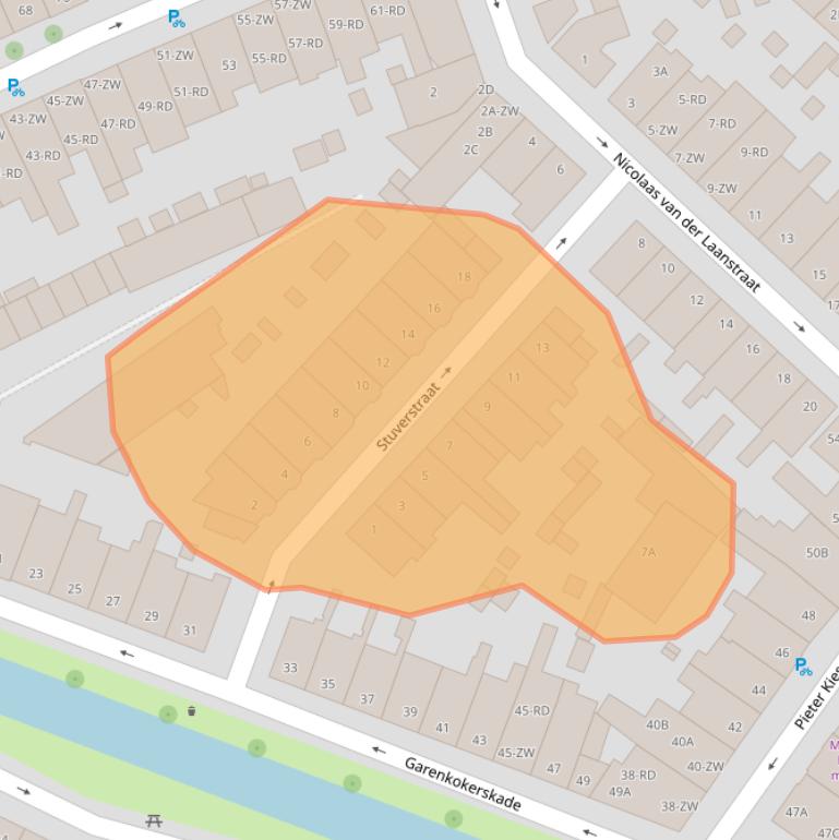 Kaart van postcodegebied 2013AP.