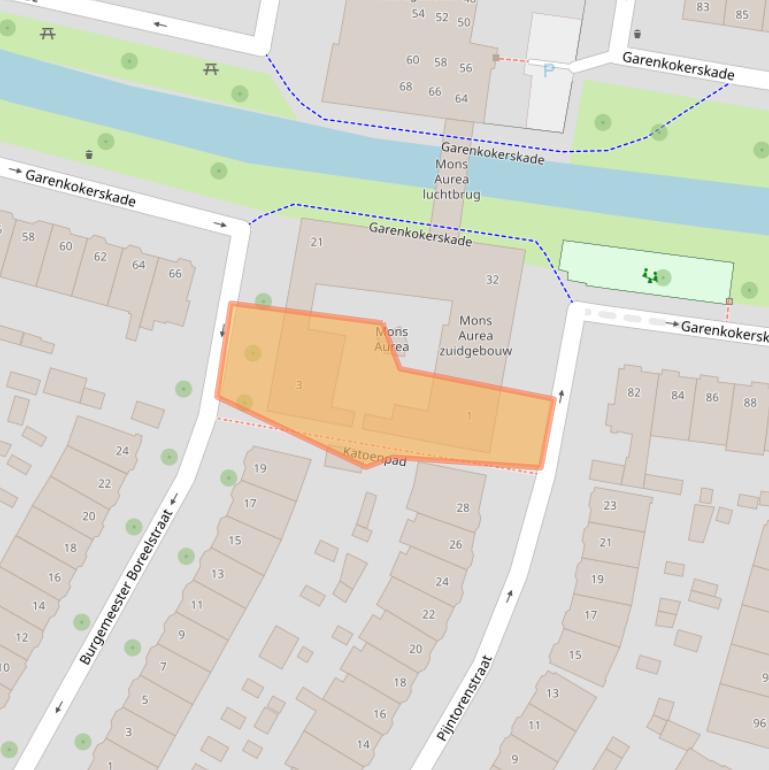 Kaart van postcodegebied 2013AX.