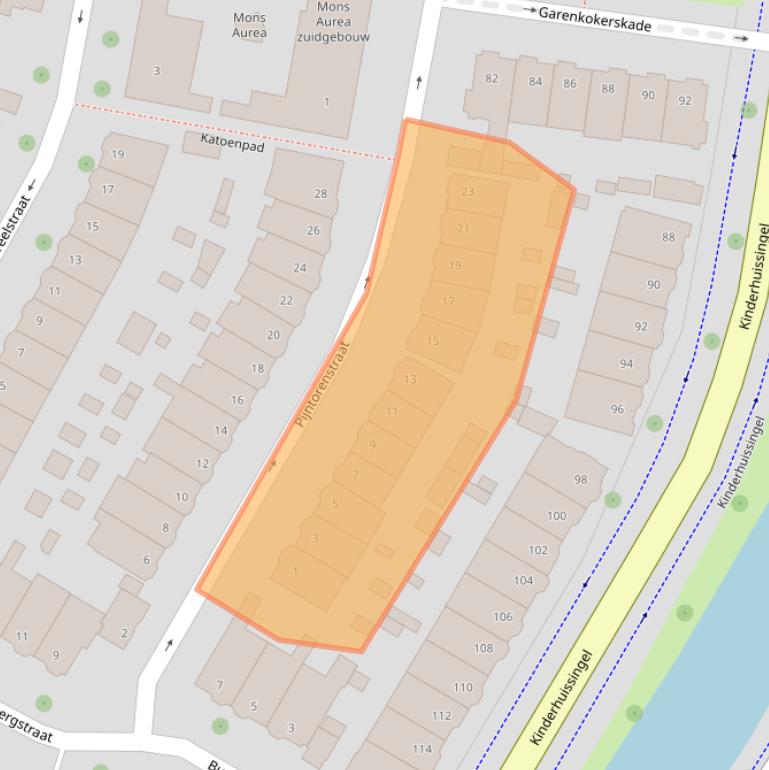 Kaart van postcodegebied 2013BN.