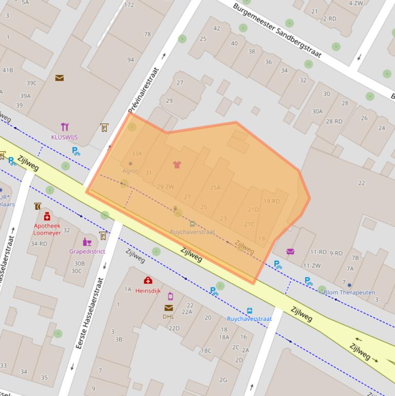 Kaart van postcodegebied 2013DB.