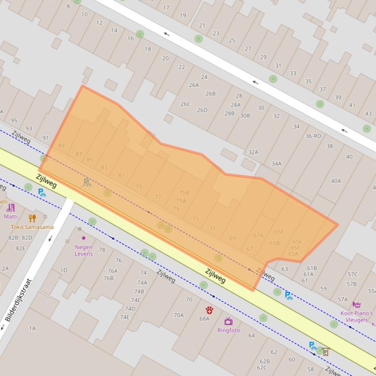 Kaart van postcodegebied 2013DD.