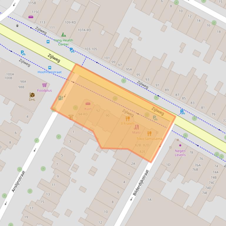 Kaart van postcodegebied 2013DL.