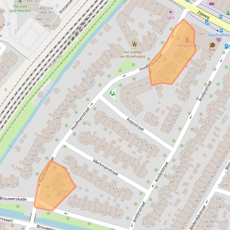 Kaart van postcodegebied 2013DP.