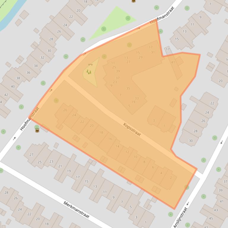 Kaart van postcodegebied 2013DT.