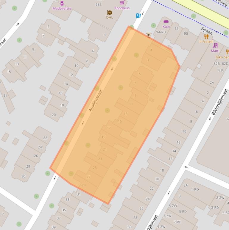 Kaart van postcodegebied 2013EC.