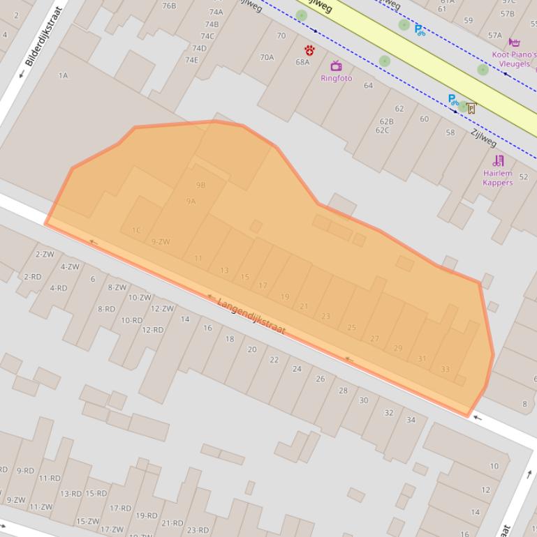 Kaart van postcodegebied 2013EL.