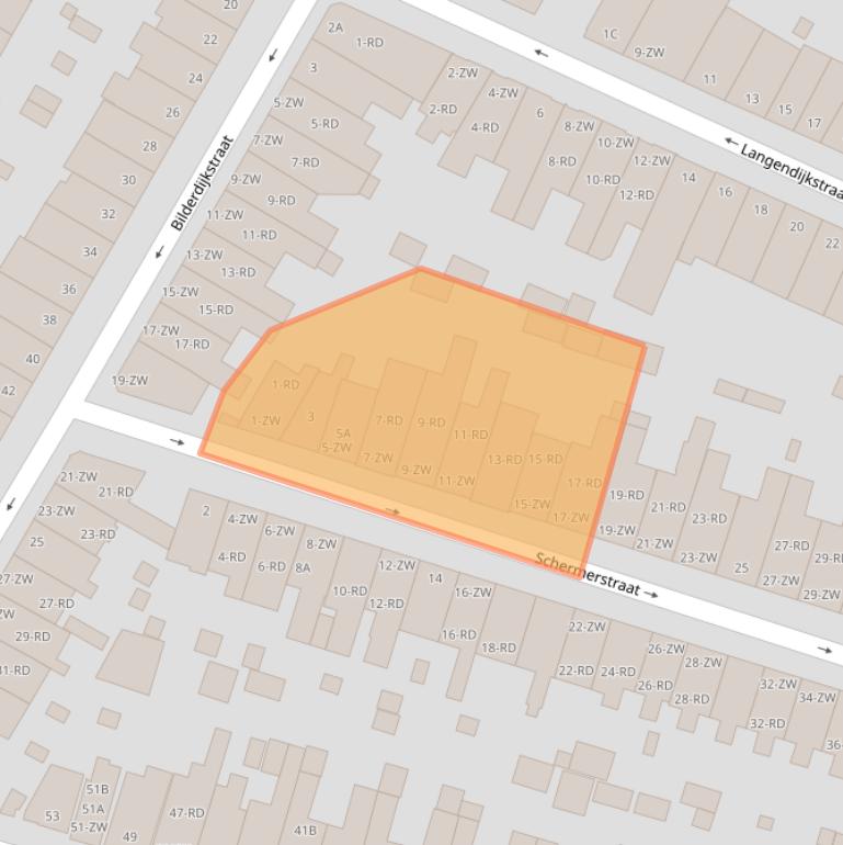 Kaart van postcodegebied 2013EP.