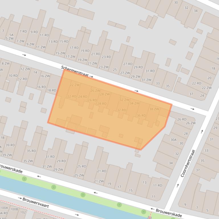 Kaart van postcodegebied 2013ET.