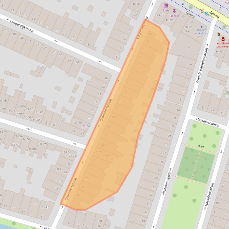 Kaart van postcodegebied 2013EV.