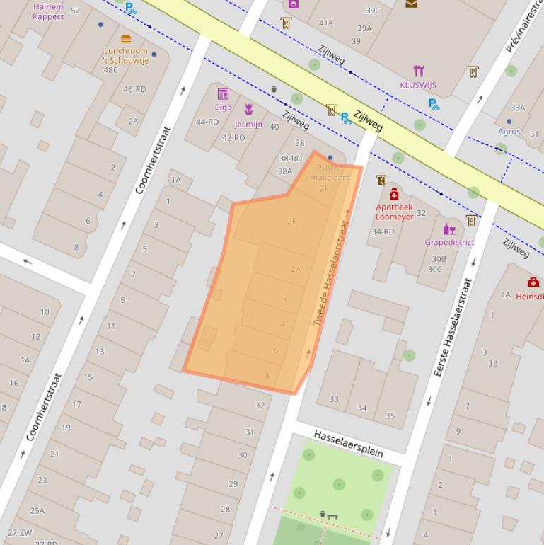 Kaart van postcodegebied 2013GA.