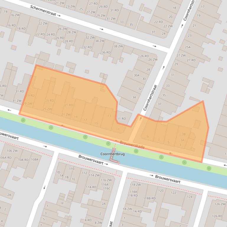 Kaart van postcodegebied 2013GJ.