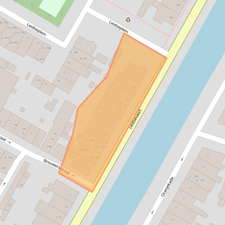 Kaart van postcodegebied 2013HC.