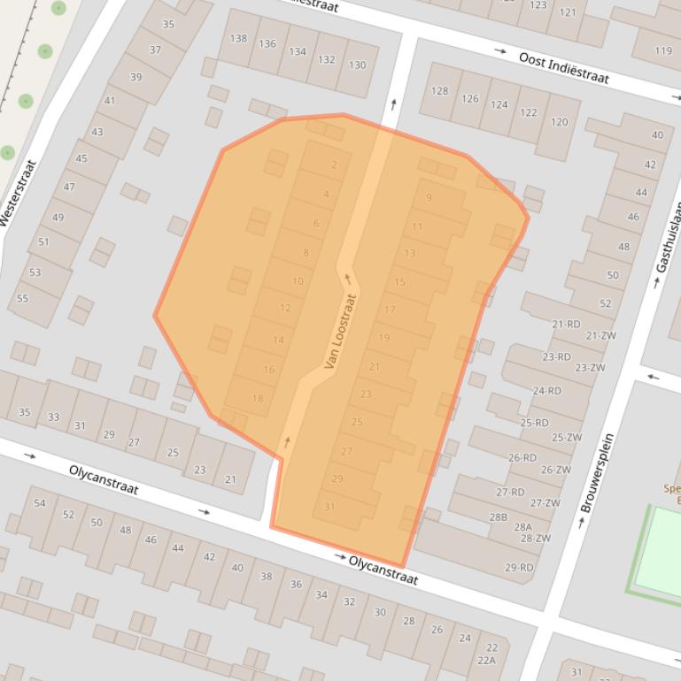 Kaart van postcodegebied 2013PL.