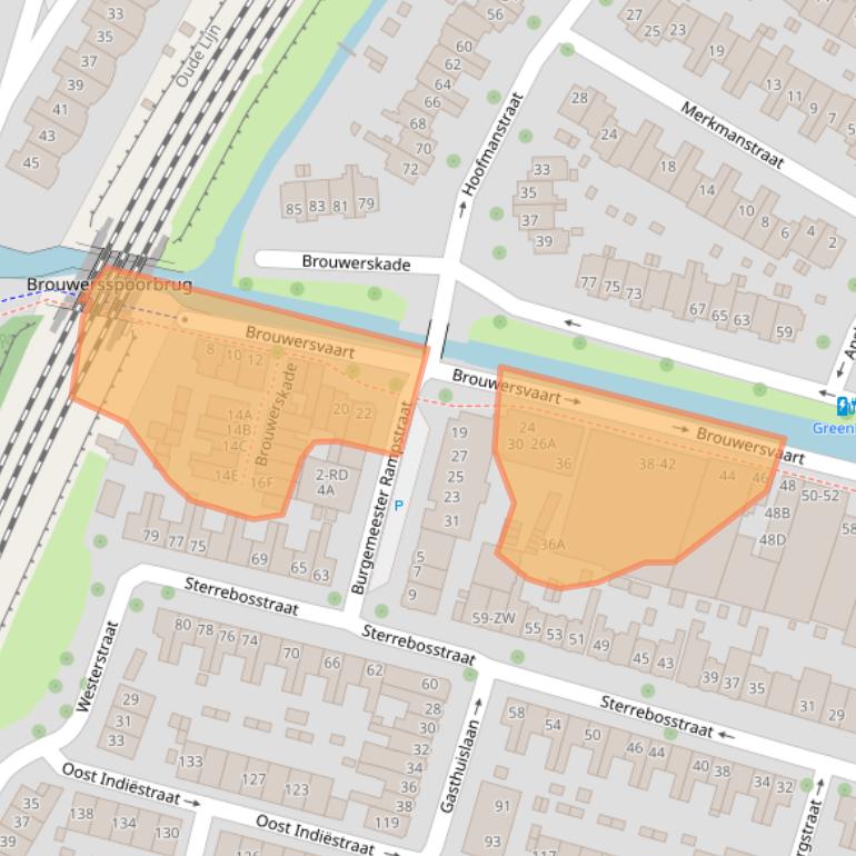 Kaart van postcodegebied 2013RA.