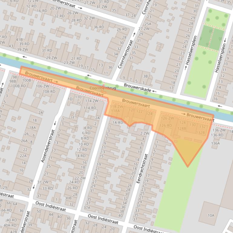 Kaart van postcodegebied 2013RD.