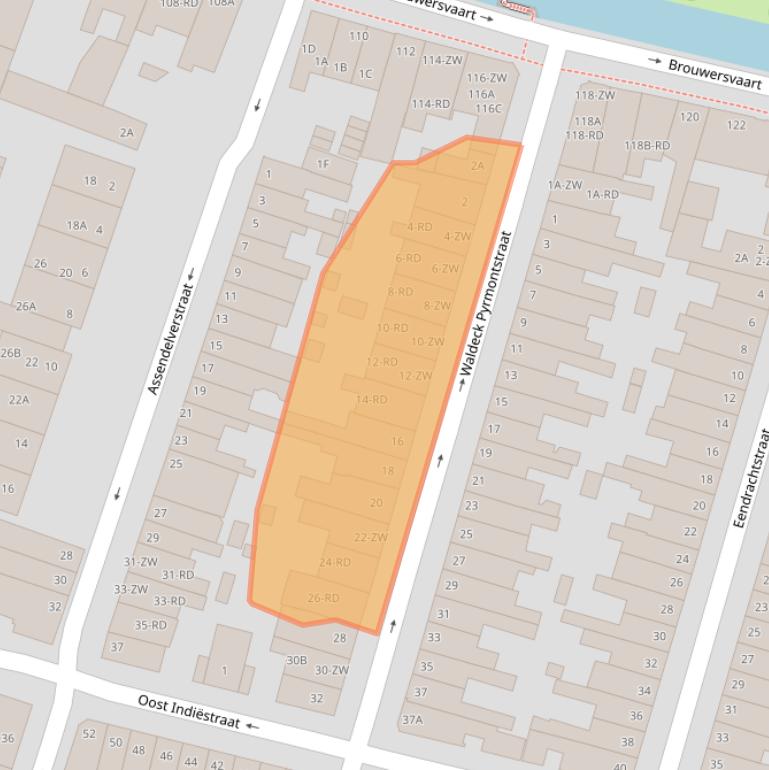 Kaart van postcodegebied 2013SE.