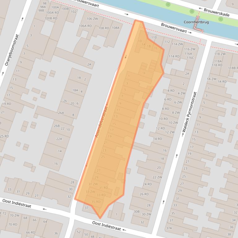 Kaart van postcodegebied 2013SH.