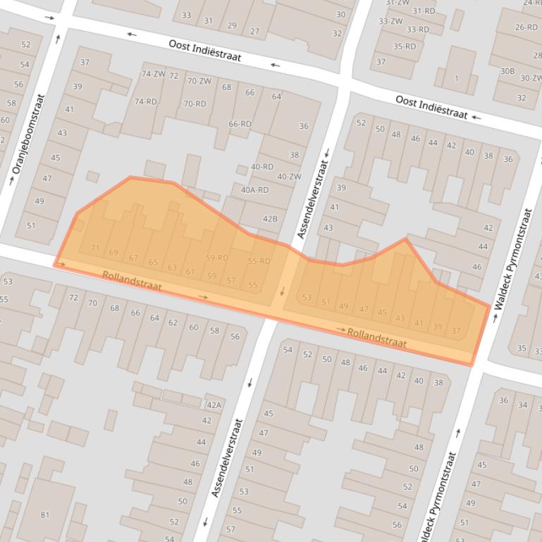 Kaart van postcodegebied 2013SM.