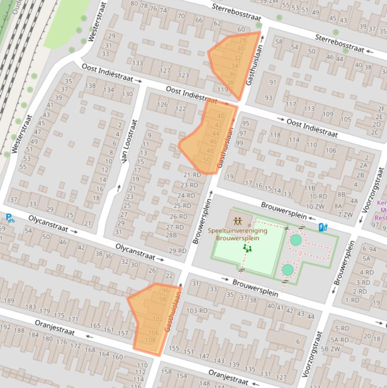 Kaart van postcodegebied 2013TC.