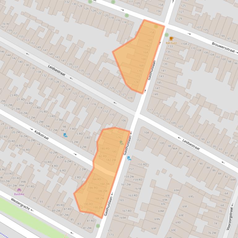 Kaart van postcodegebied 2013TE.