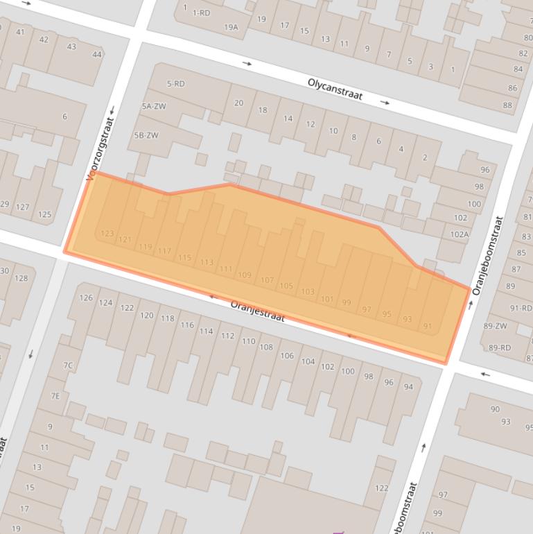 Kaart van postcodegebied 2013VC.