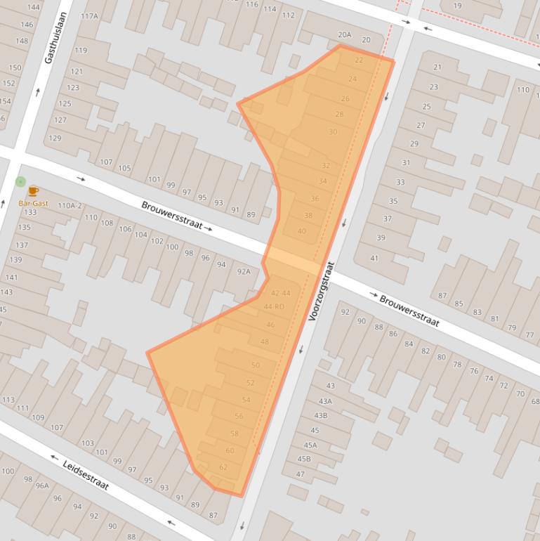 Kaart van postcodegebied 2013VR.