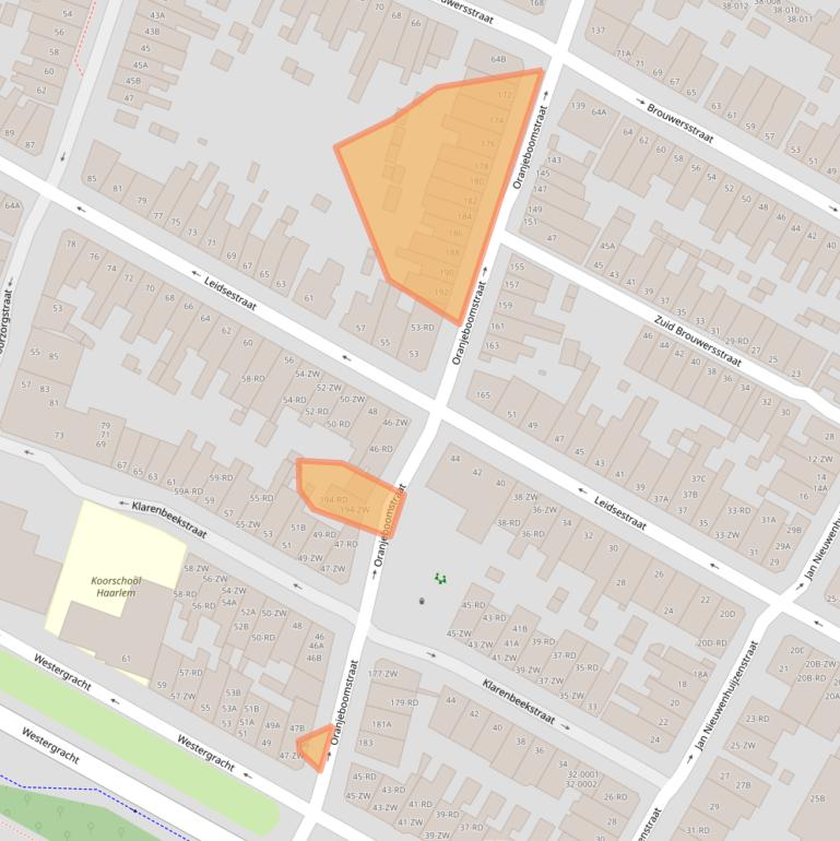 Kaart van postcodegebied 2013WD.