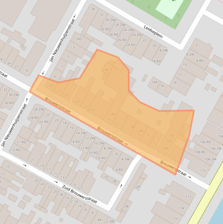 Kaart van postcodegebied 2013WE.