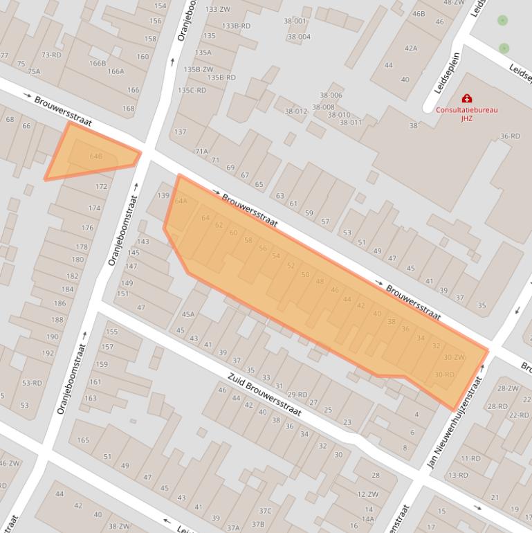 Kaart van postcodegebied 2013WN.