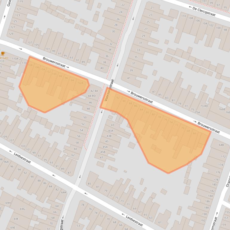 Kaart van postcodegebied 2013WP.