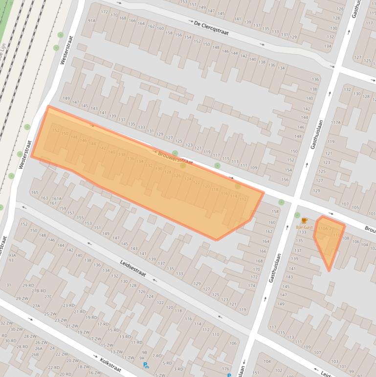 Kaart van postcodegebied 2013WR.