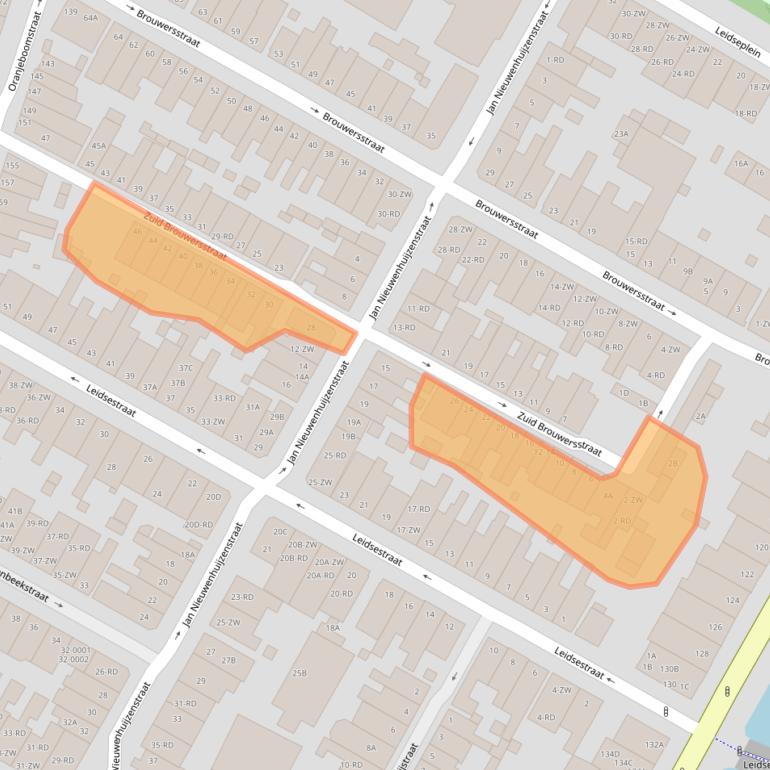 Kaart van postcodegebied 2013WT.