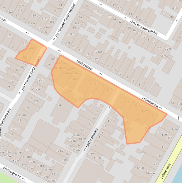 Kaart van postcodegebied 2013XK.