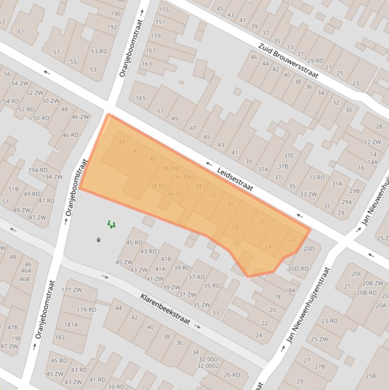 Kaart van postcodegebied 2013XL.